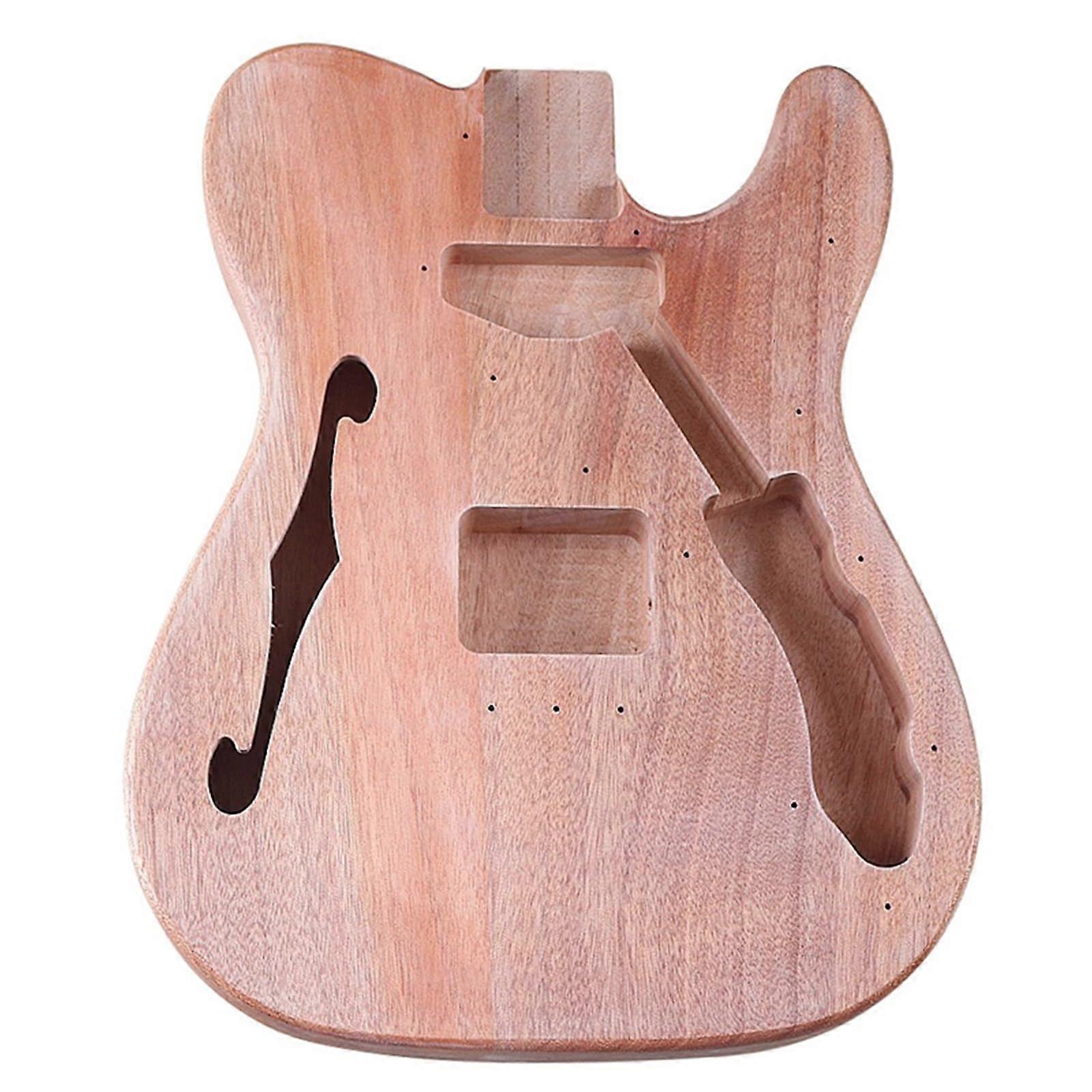 Guitar Body With F-Hole Matte Finish, Professional-Grade Archtop DIY Kit