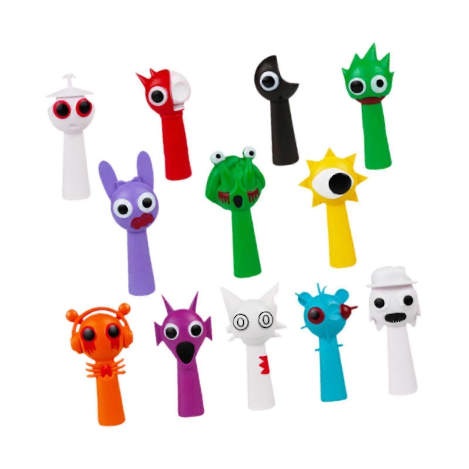12x Lightweight Sprunki Figures Adorable Party Favors Animation Dolls for Enthusiasts Style A