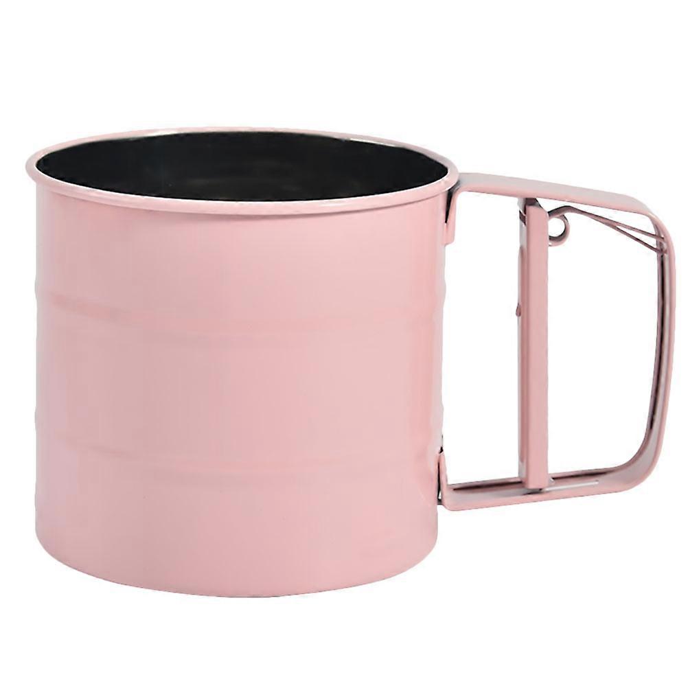 Stainless Steel Handheld Flour Sifter with Fine Mesh Strainer for Baking, Cooking, and Decorating – Semi Automatic Sifting Tool for Dough, Bread,