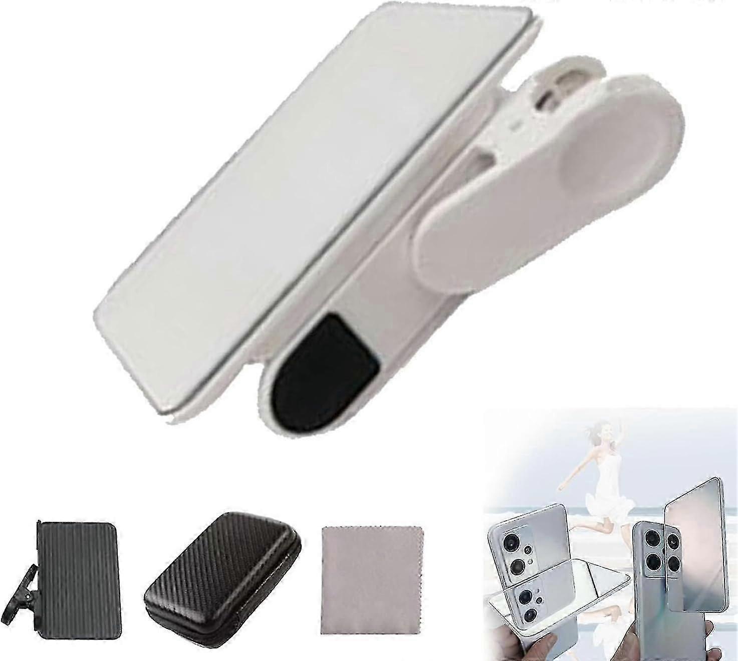 Smartphone Camera Mirror Reflection Clip Kit, Mobile Phone Reflection Camera Clip Selfie Reflector