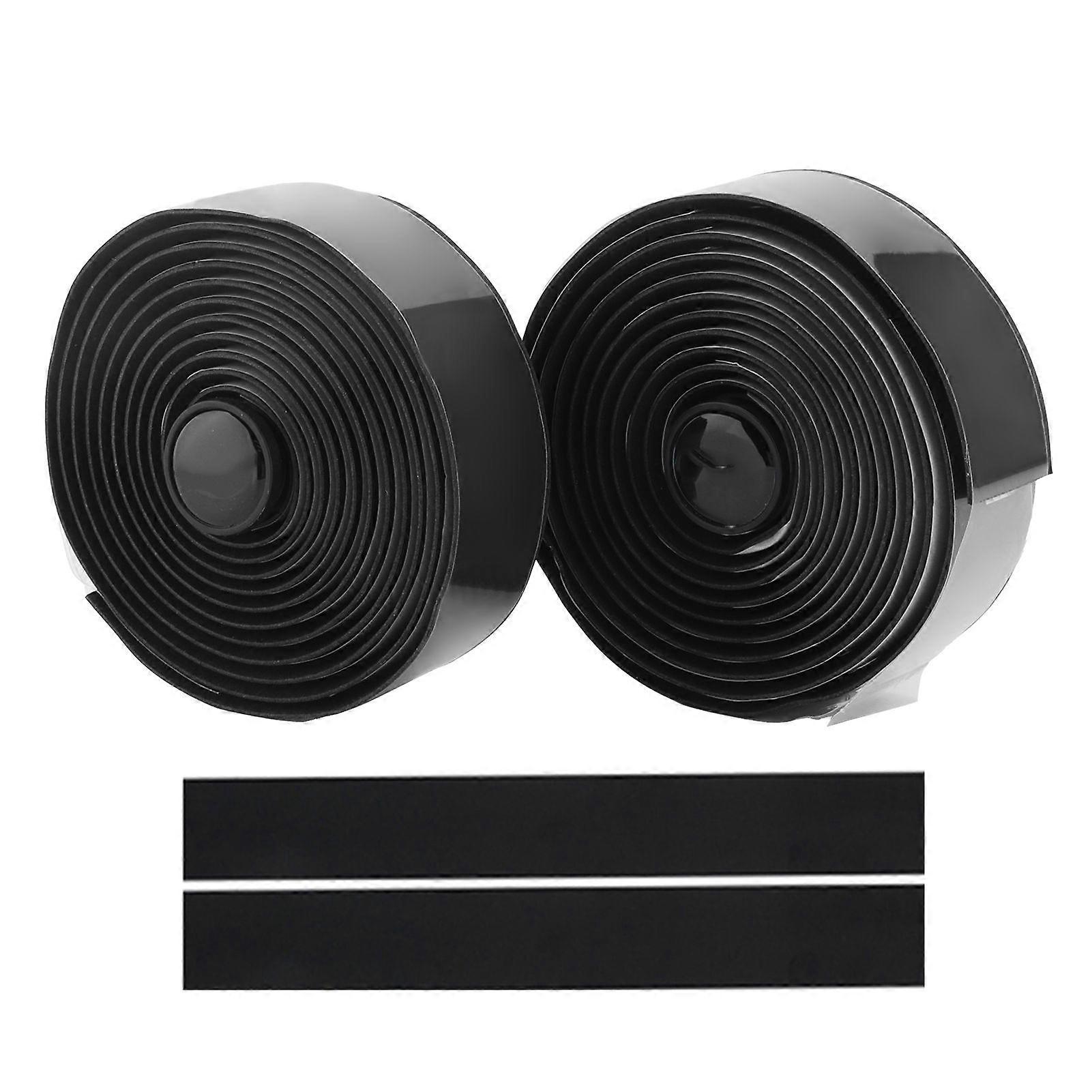 2 Rolls Bike Handlebar Tape Non Slip Road Bicycle Handle Wraps with End Plugs for CyclingYMQX)