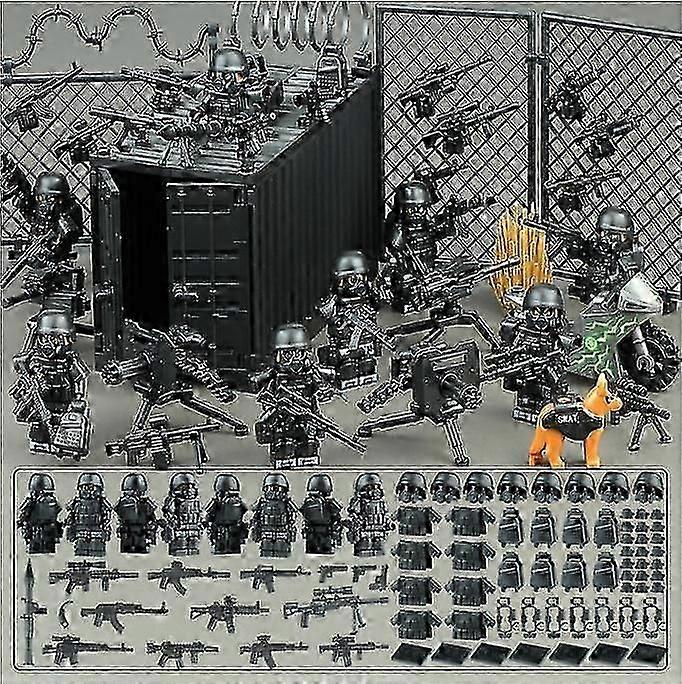 New version Combat Base Building Block Model Weapons Explosion proof Police Special Forces Assembly Toys