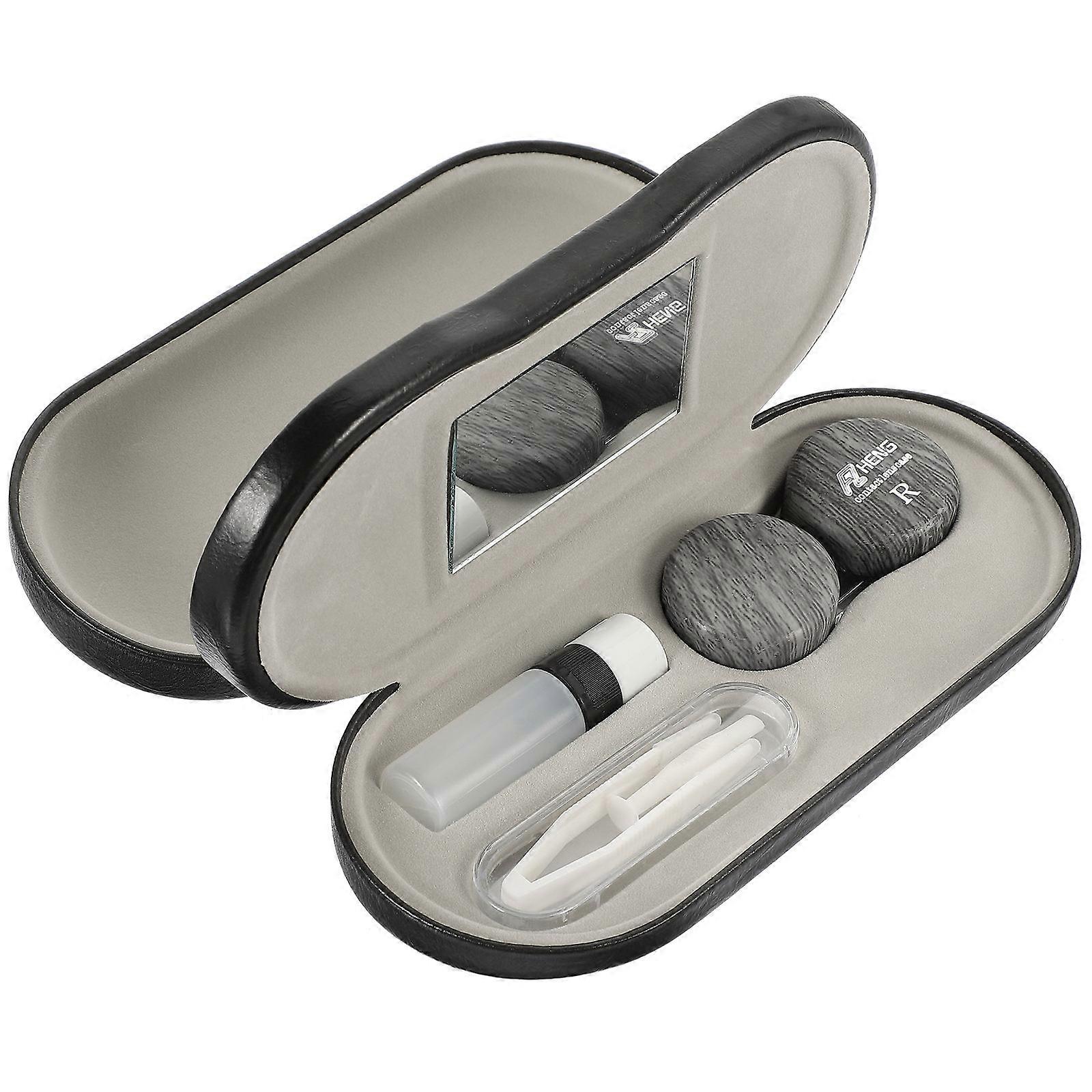 Compact Glasses Case Travel Eyewear Storage Solution Rectangular Simple Style 6.21X2.91X1.97in 1Set