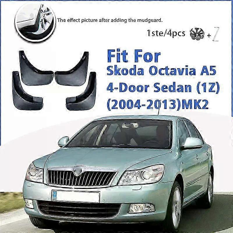 High qualityFor Skoda Octavia MK2 A5 1Z 3 MK3 2004-2021 Mudflaps Fender Mud Flap Guards Splash Mudguard Car Accessories Front Rear 4pcs