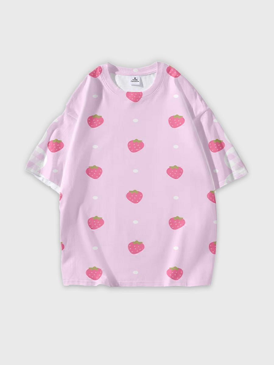 T-shirt round neck Pattern loose short sleeve JW1654