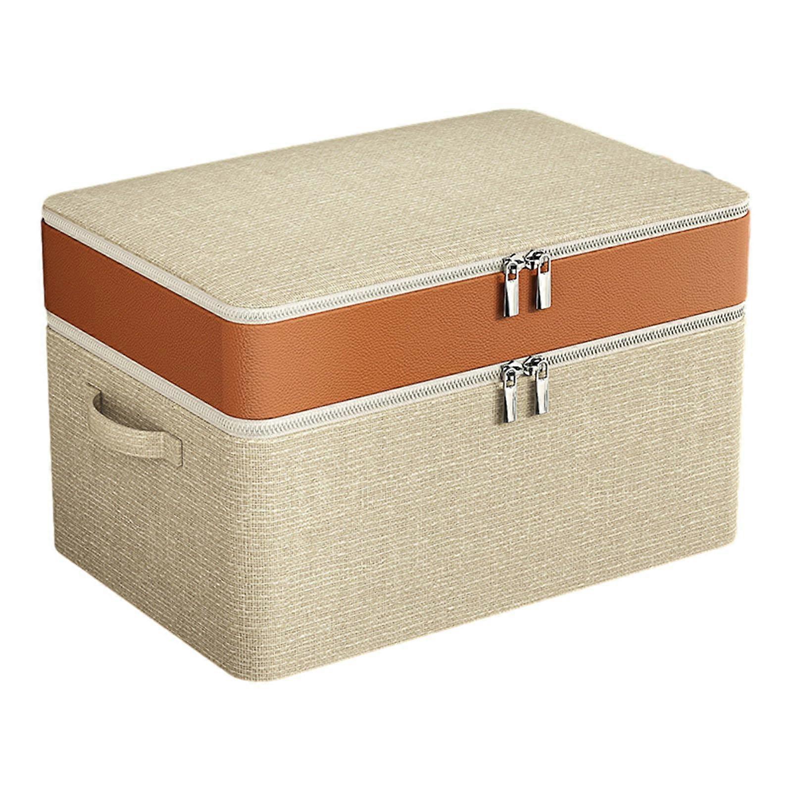 140L Underbed Storage Bag with Lid, Foldable, Reinforced Handles for Clothing, Blankets, Toys, SpaceSaving Solution for Home and Wardrobe