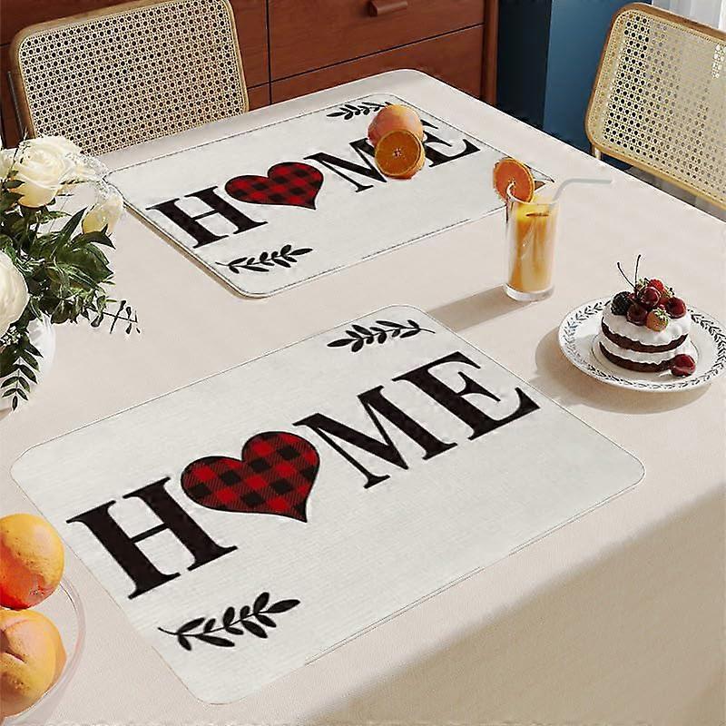 Table mats, red love, PVC, heatresistant, 4piece set, nonslip (Set of 6)