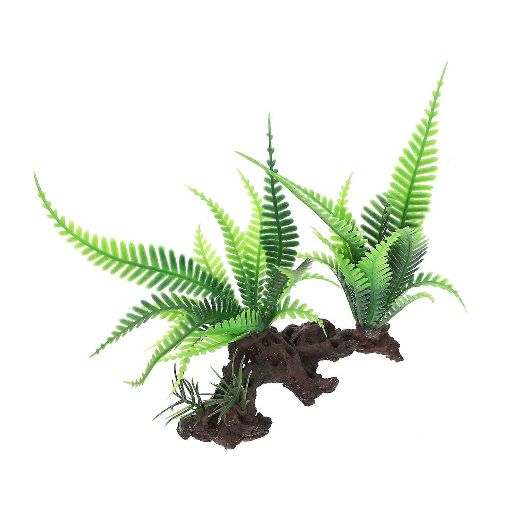 Artificial aquatic plant for aquariums, underwater plastic plant for fish tanks, decoration for terrariums and reptile habitats, waterneutral.