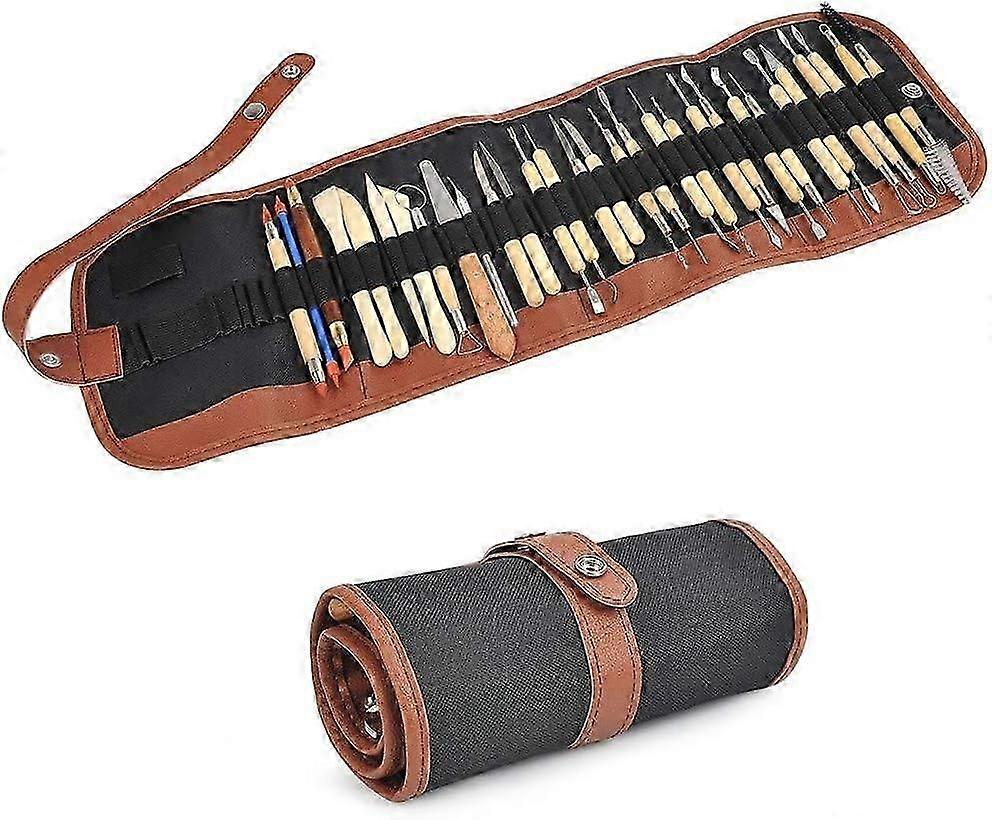 30PCS Clay Sculpting Tools with Portable Bag DIY Art Craft Set