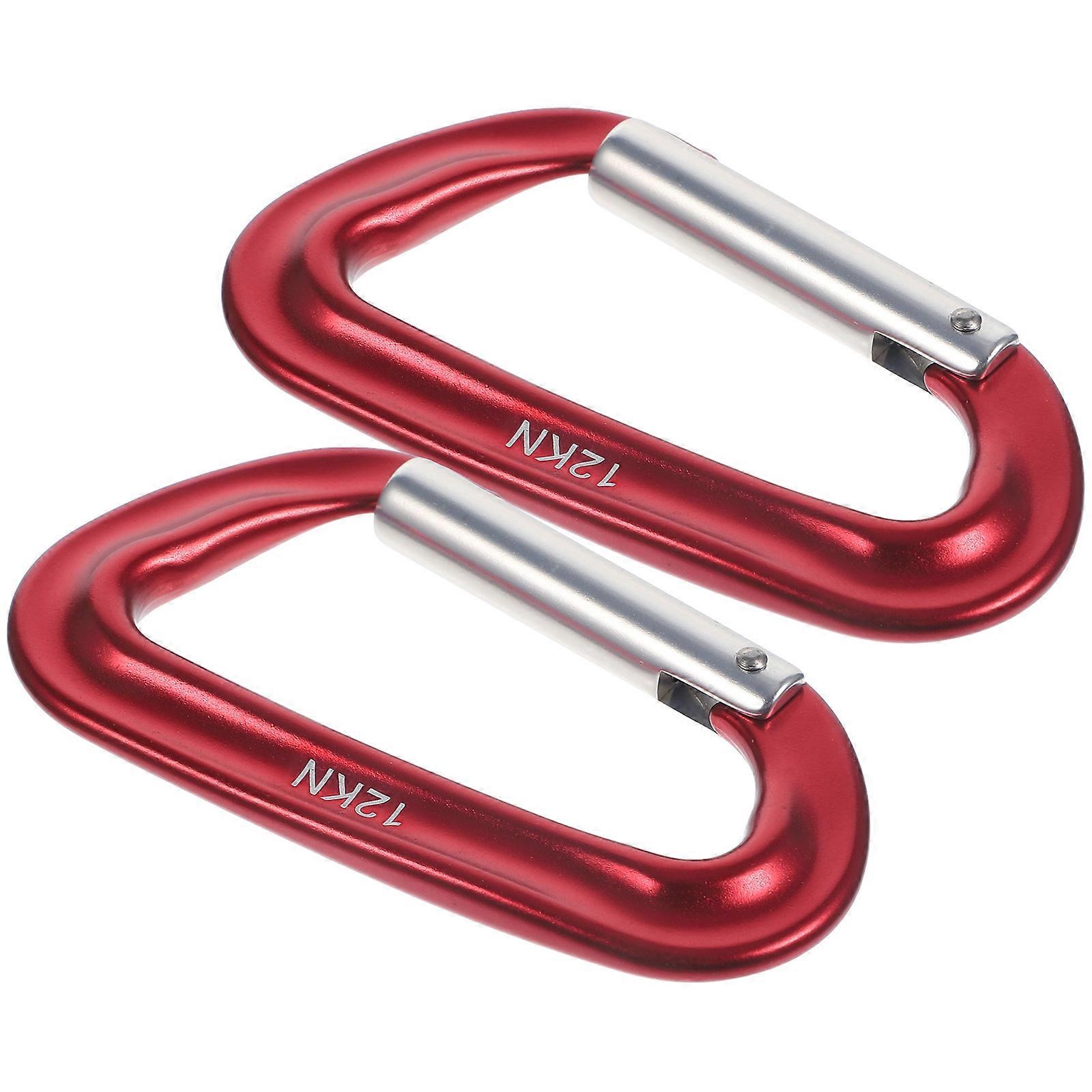 Hooks For Hanging Heavy Duty D-Shaped Hook For Backpacking Camping Gear Rustproof Aluminum Alloy 2Pack