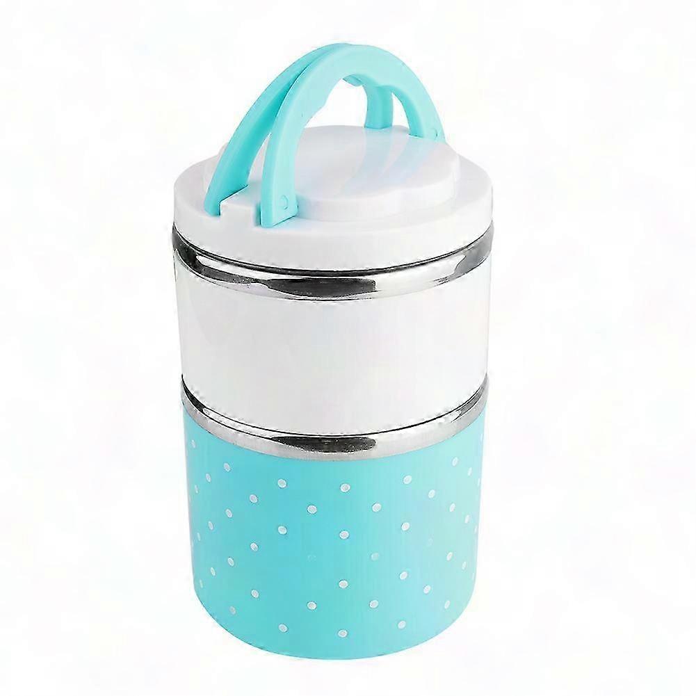 Leakproof Stainless Steel Bento Box with 2 Layers - Stackable Thermal Lunch Container