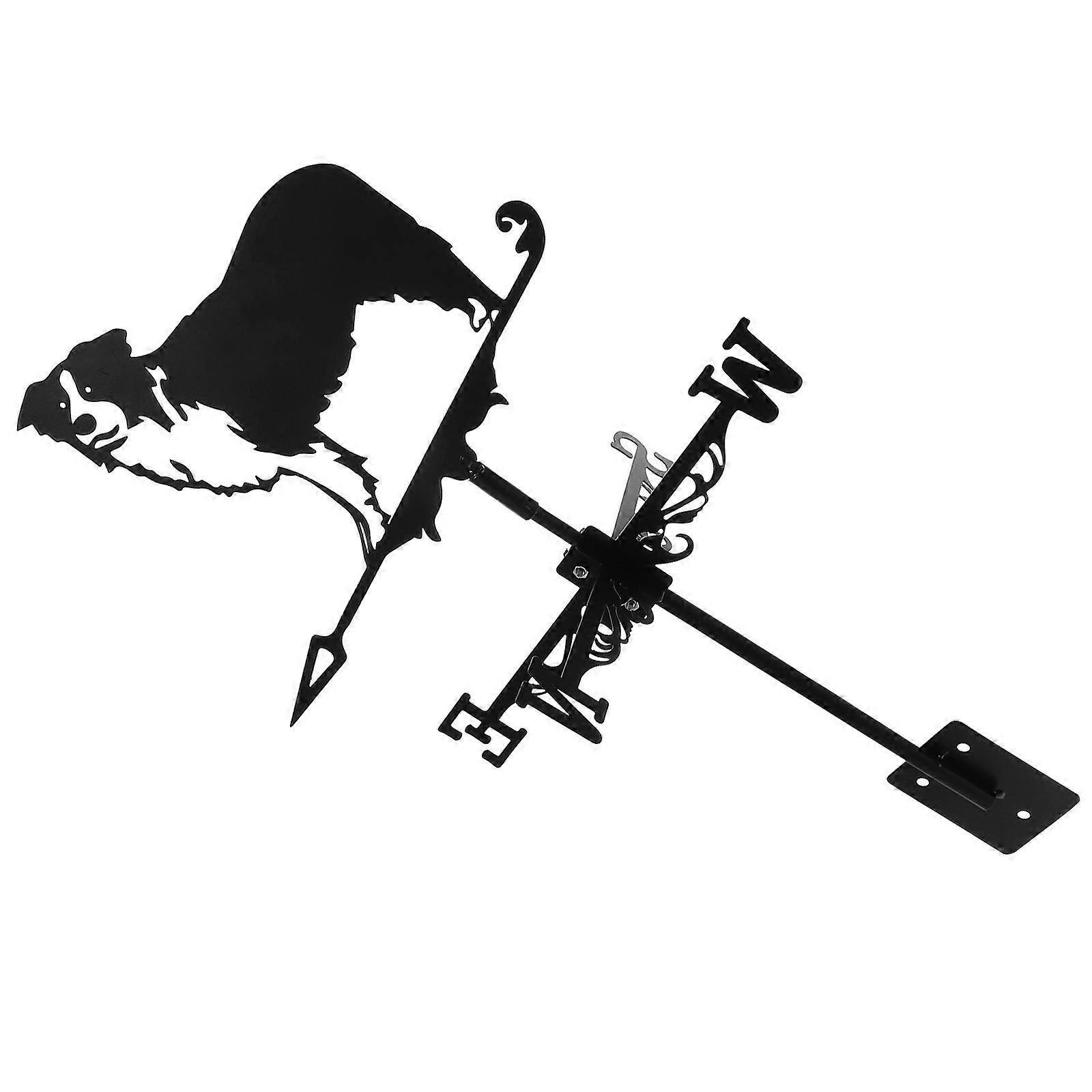 Iron Weathervane Garden Decor with Wind Direction Indicator for Home Use