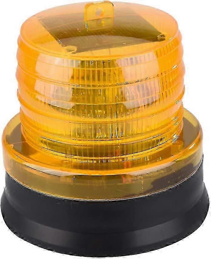 Warning Light Flashing Solar Emergency Backup Magnetic Led Beacon Beacon Safety Warning Car Road Block Flashlight (yellow)