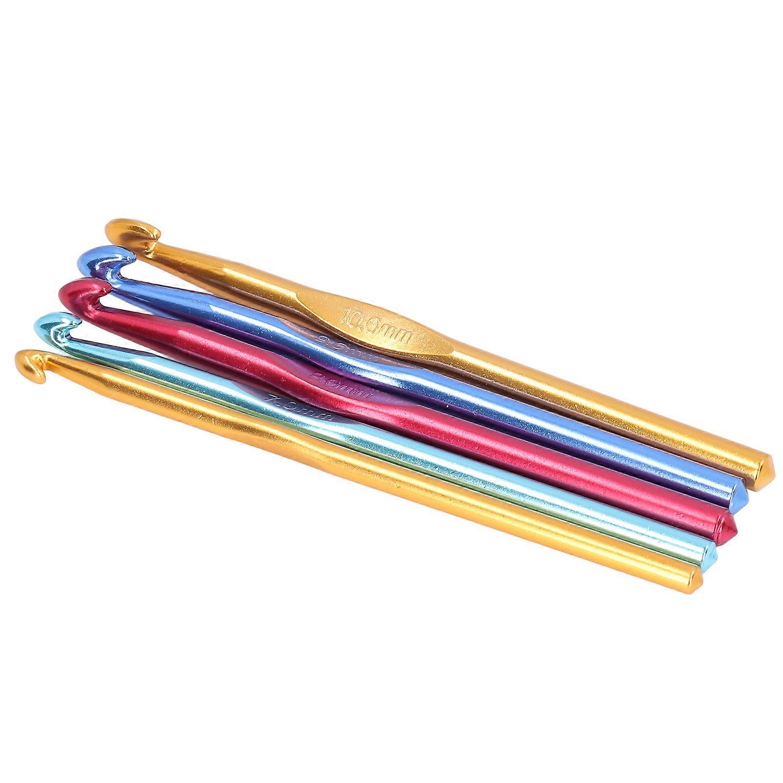 Crochet Hooks Aluminum Material Ergonomic Handle Detailed Size DIY Making Light Weight Knitting Needles for hats