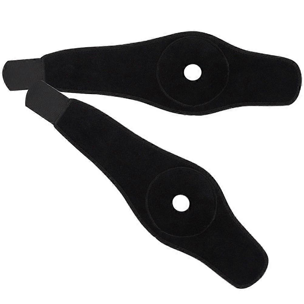 ブラックの弾性スポーツブレース、膝とさまざまなスポーツ用のOK生地付き2ピース