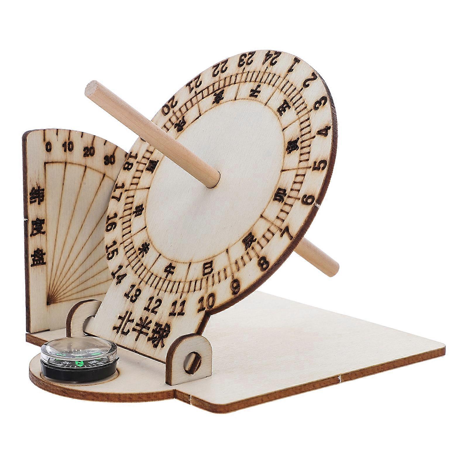 Sundial For Kids Working Sundial Clocks Educational Toy Ancient Time Measurement Synthetic Material 10.50X8.50X7.50CM 2Pcs