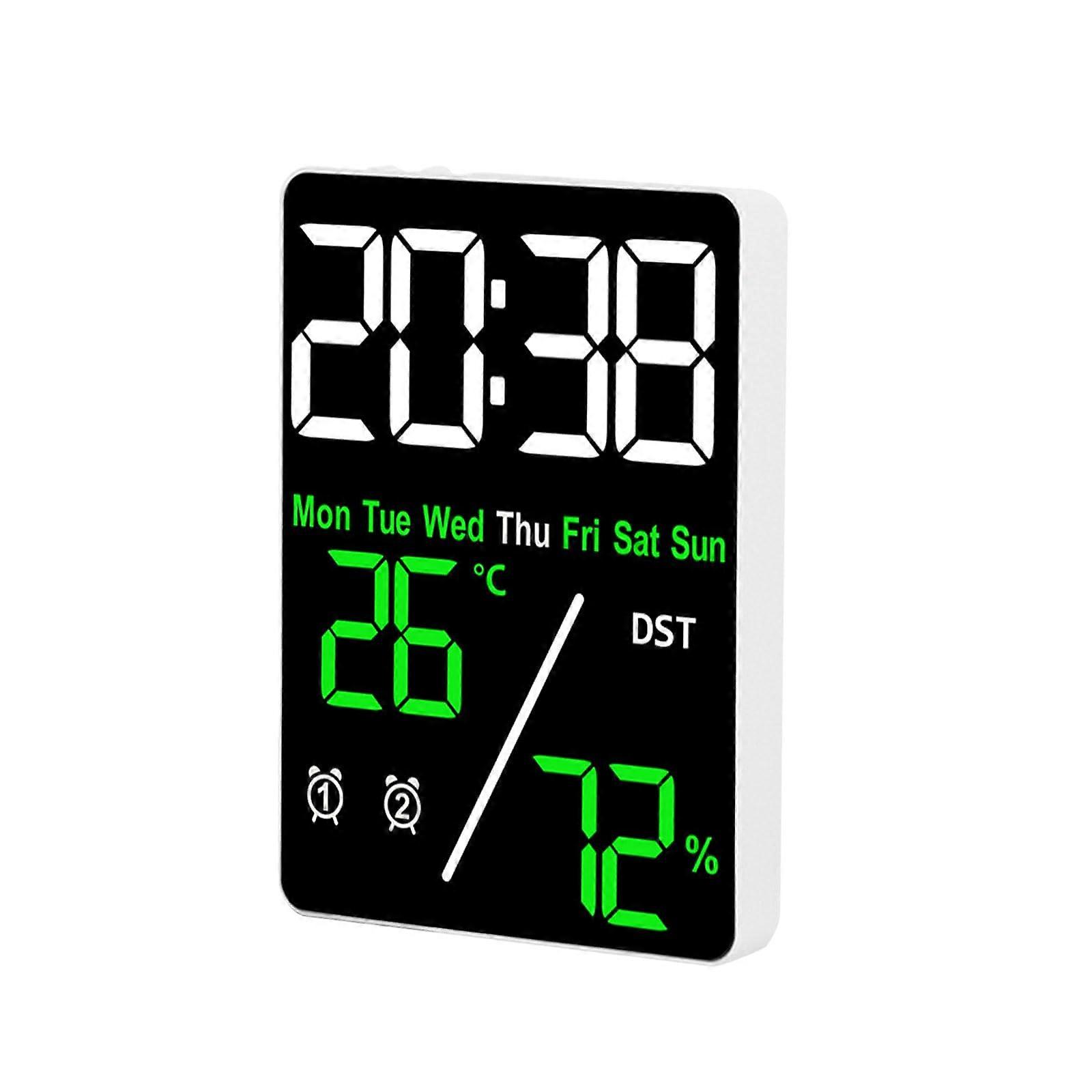 Modern alarm clock Green Black Shell