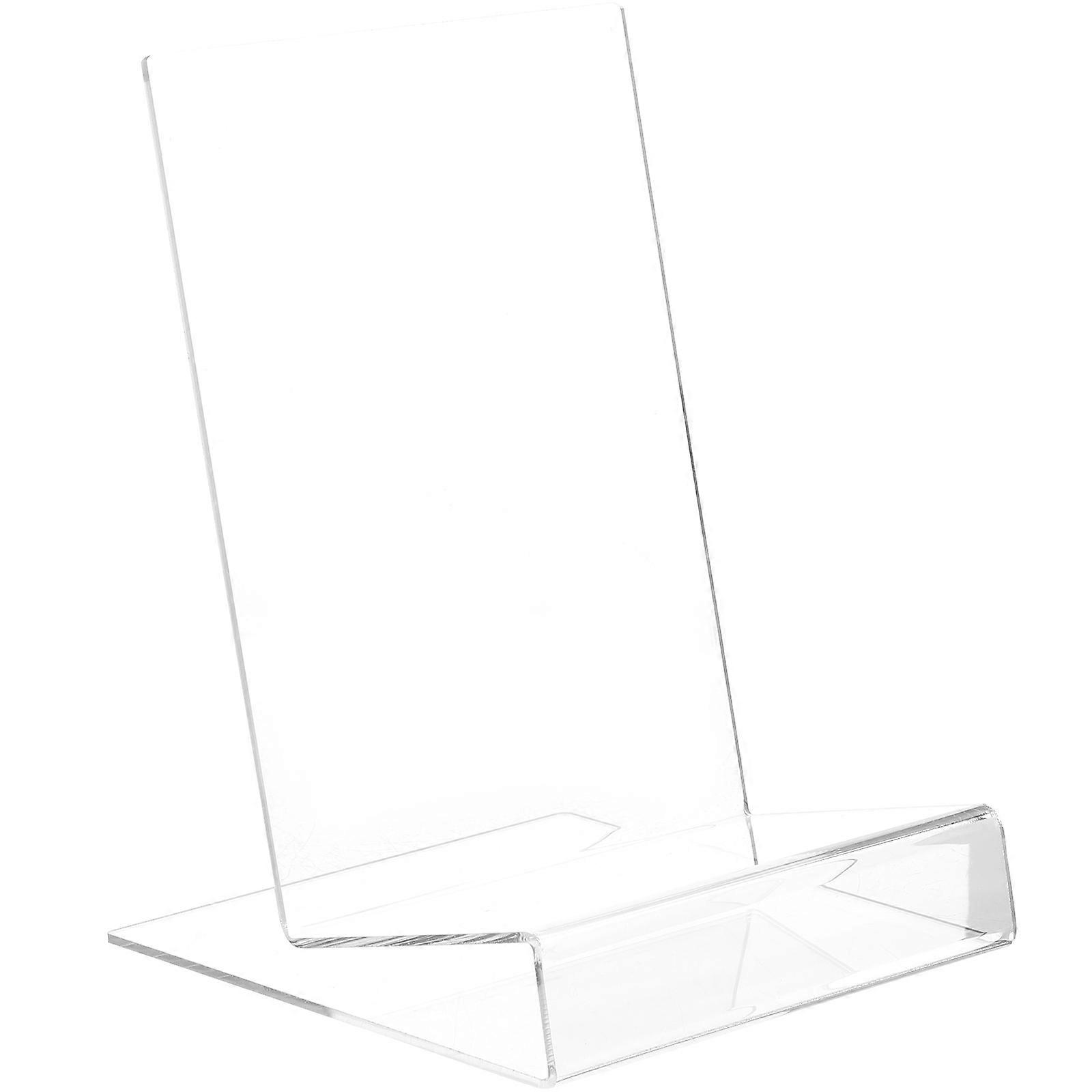 Acrylic Transparent Book Stand Display Rack for Books, Albums, and More – Sturdy Shaped Design for Home, Office, Library, and Store Use