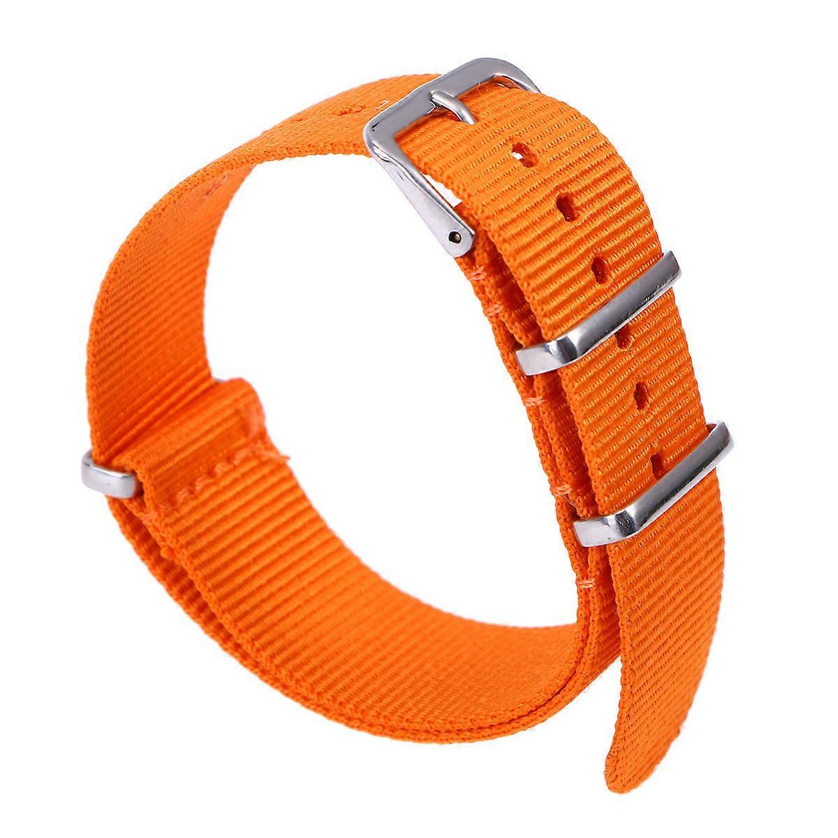 Nylon Watch Strap Replacement for Watch Use Orange Woven Wristband
