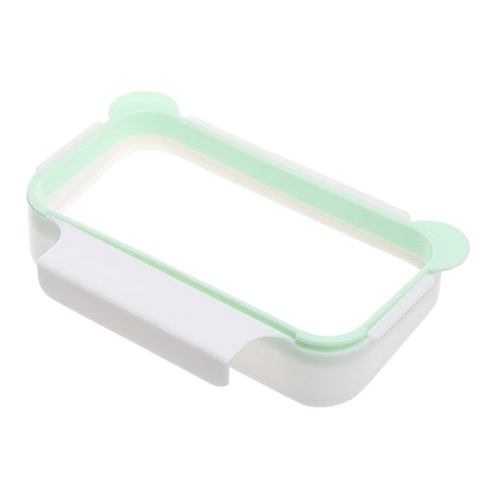 Plastic Garbage Bag Holder with ABS Material for Kitchen Use Green Fashionable Design Fits Door Back 1 Piece