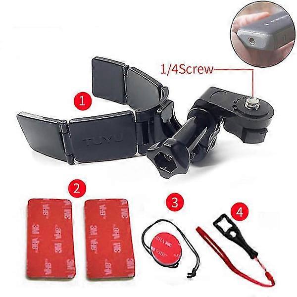 Tuyu Full Face Hjälm Hakfäste för Gopro Hero 10 9 8 7 Dji Insta360 Kamerarem (Set 2)