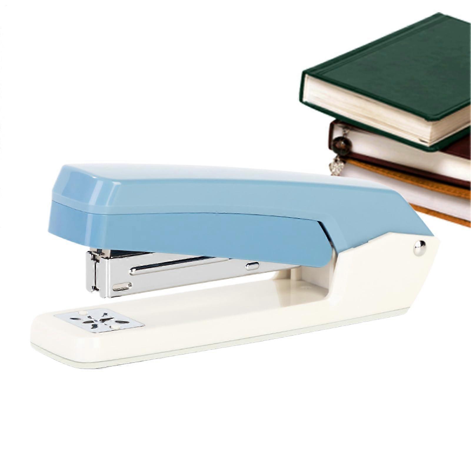 ABS 360Degree Rotating Binding Tool, HeavyDuty Stapler for Crafting, Packaging, Office, Blue
