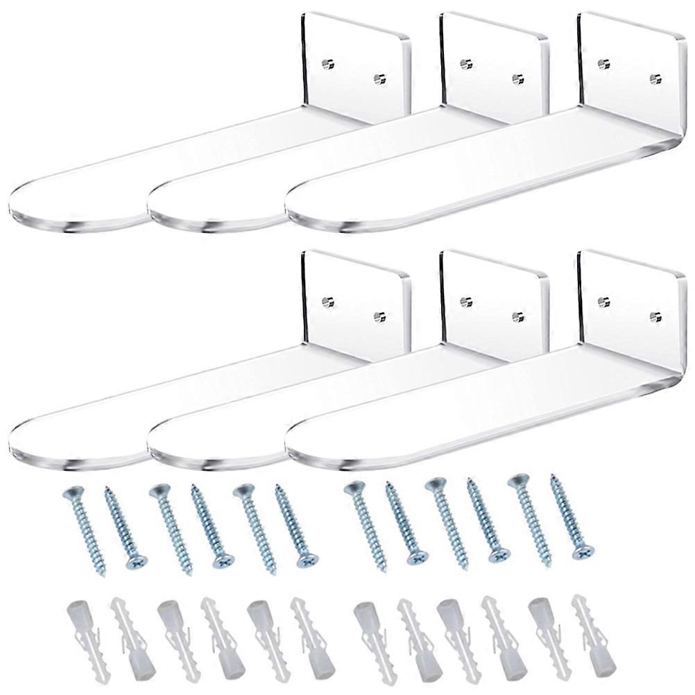 Transparent Acrylic Shoe Display Rack for Wall Storage with Smooth Edges and Good LoadBearing Capacity 6 Pcs