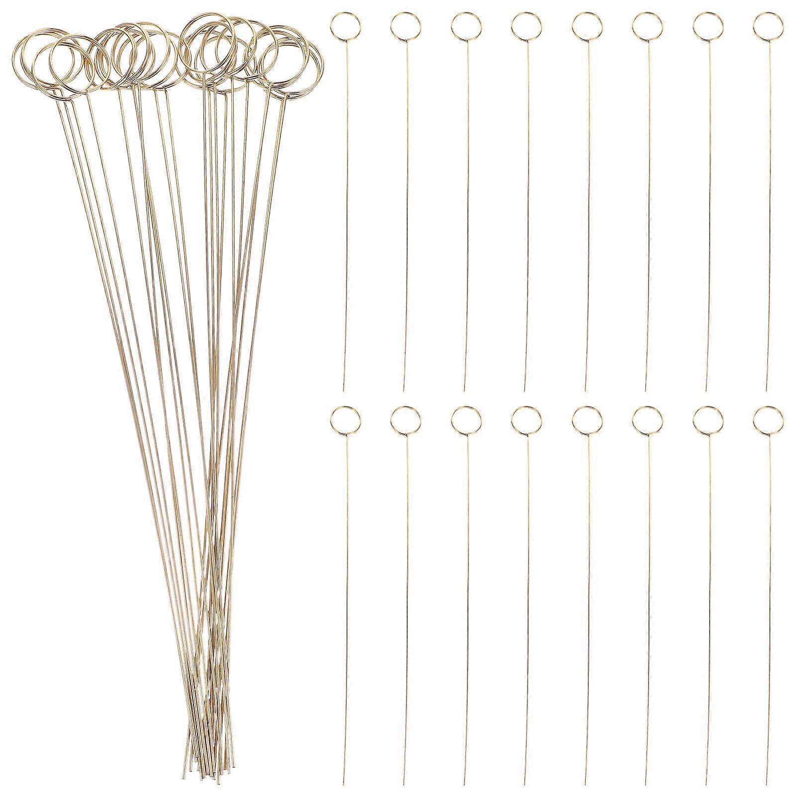 40pcs Golden Card Holders for Home Reusable Round Photo Clips for Wedding Decor