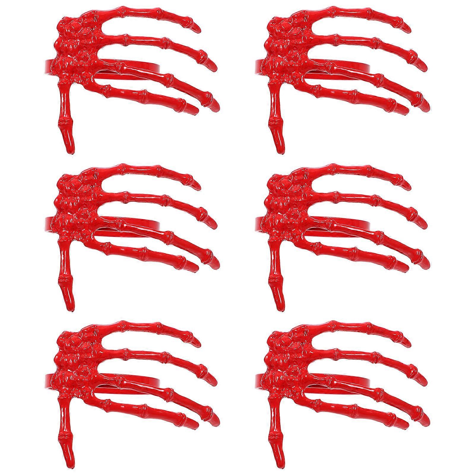 6pcs Halloween Napkin Rings with Ghost – Decorative Dinner Tableware for Party and Holiday Table Decoration