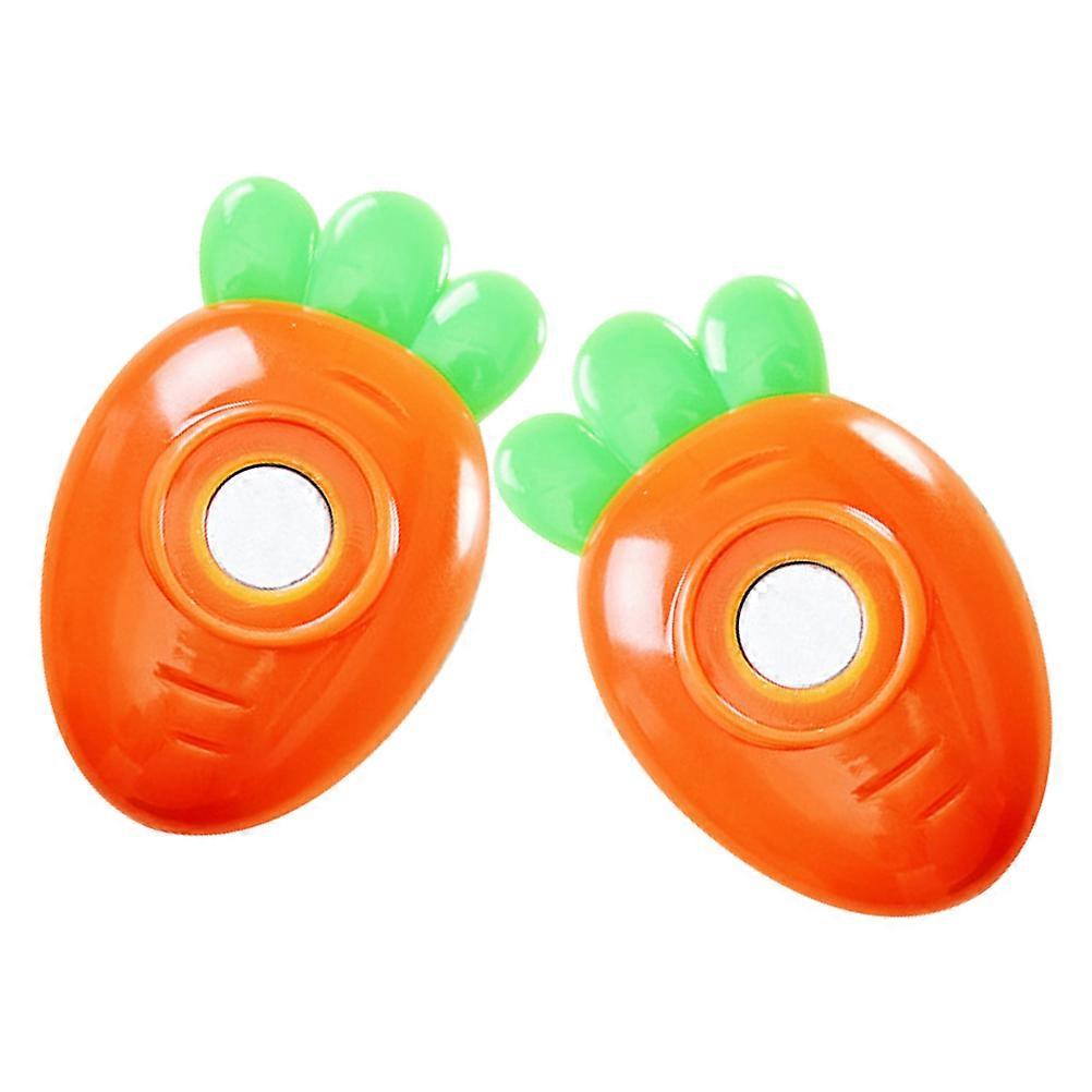 Wall Magnetic Holder Remote Controller Organizer for Home Organization Simple Design Carrot Shape PP Material 2Sets