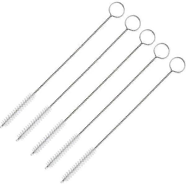 Sugerørbørstesæt i rustfrit stål - 5 stk., 24 cm - Perfekt til flasker, kaffekopper og tekopper