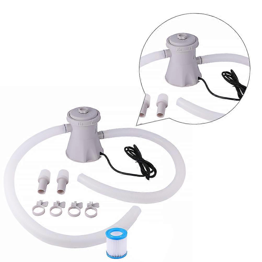 Swimming Pool Circulation Filter Pump 1Set Light Grey Plastic Ergonomic Design Equipment