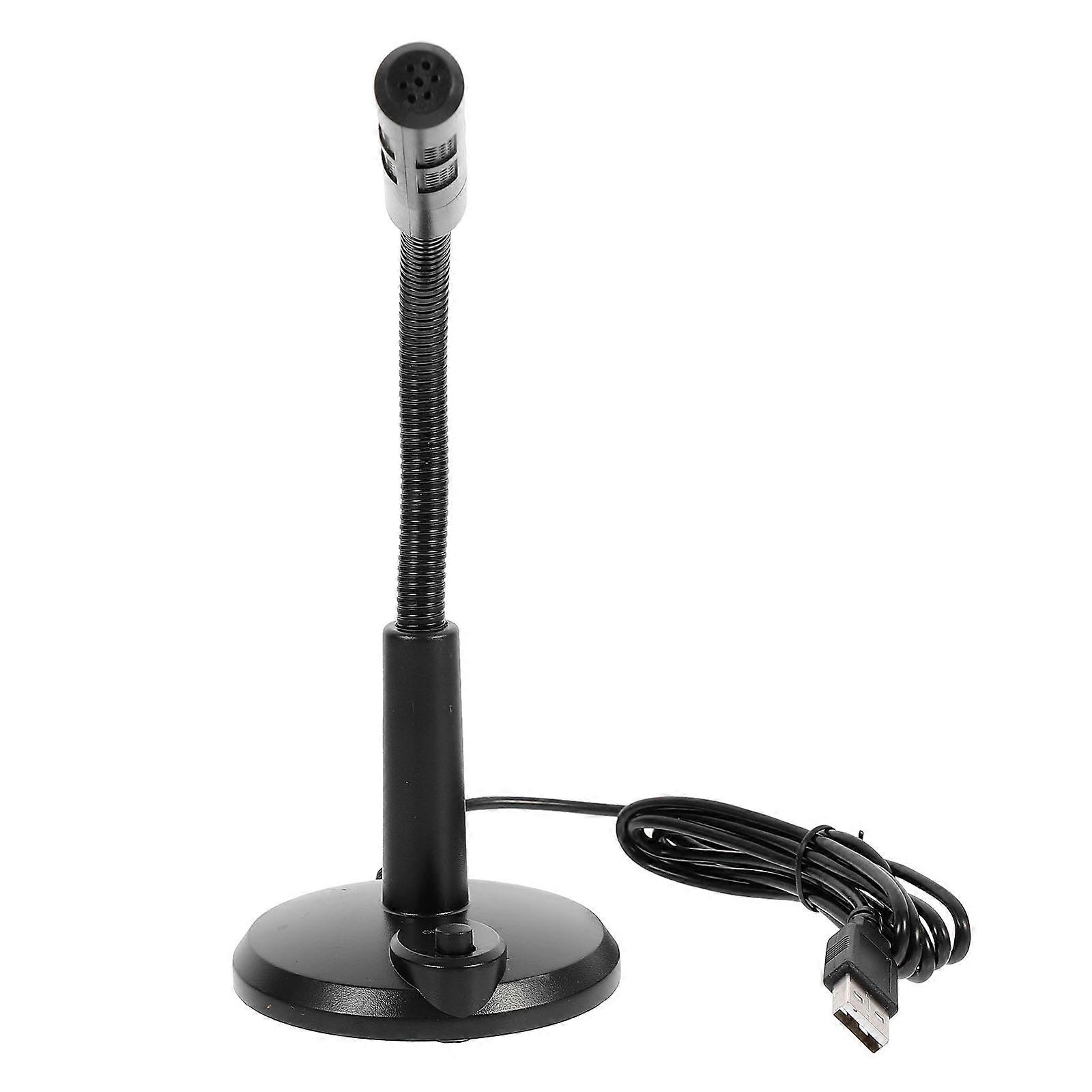 Portable USB Condenser Microphone with Base for Gaming, Chatting & Live Streaming – High Sensitivity, Plug and Play, Power Indicator Light, Easy to