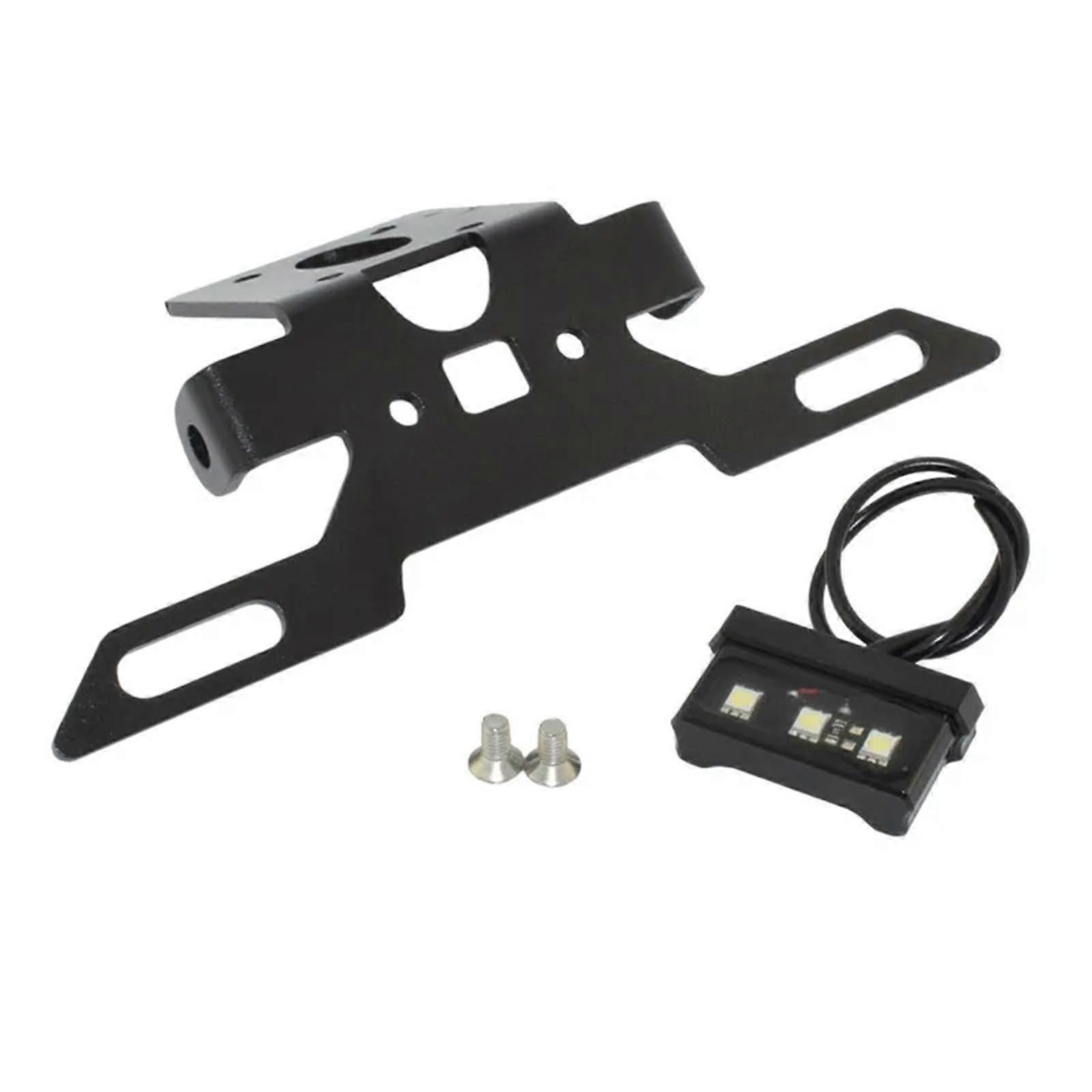 Motorcycle License Plate Holder Compatible with Yamaha YZF-R6 2017-2020, Rear Bracket with Light and Mudguard Removal