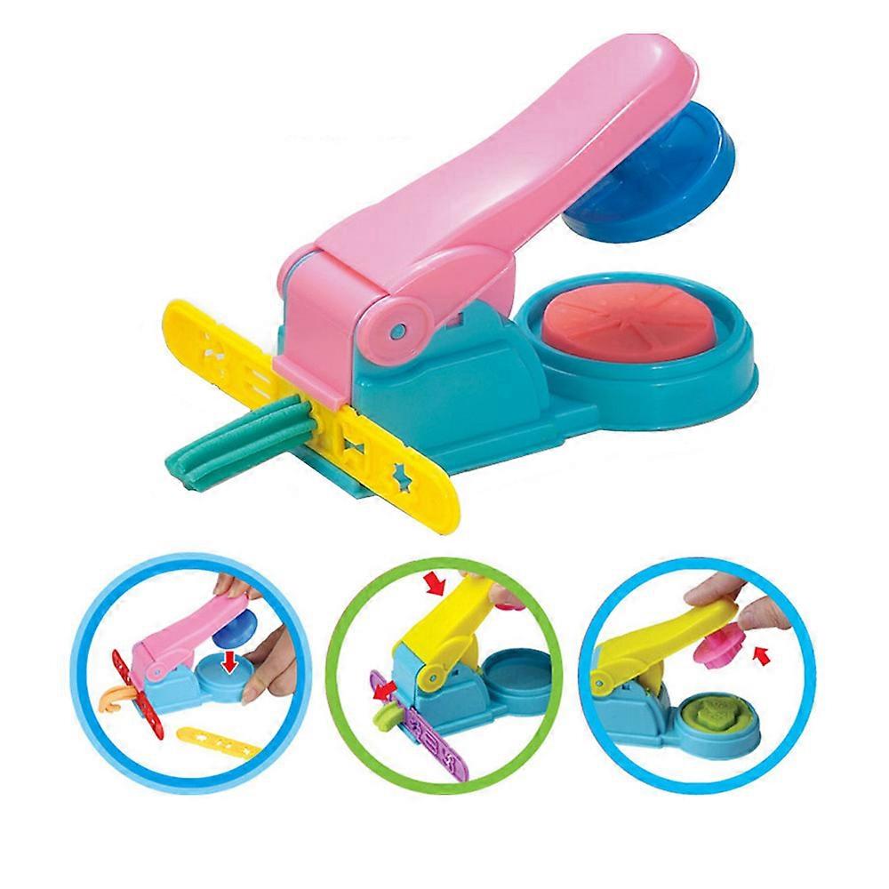 Children's Noodle Press Toy 3D Color Clay Tools Playdough Dough Press Toys Kids Handmade Toys with Molds