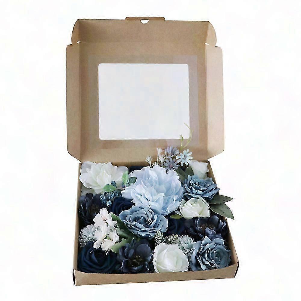 Artificial Flower Box for Wedding Party Gift - Haze Blue