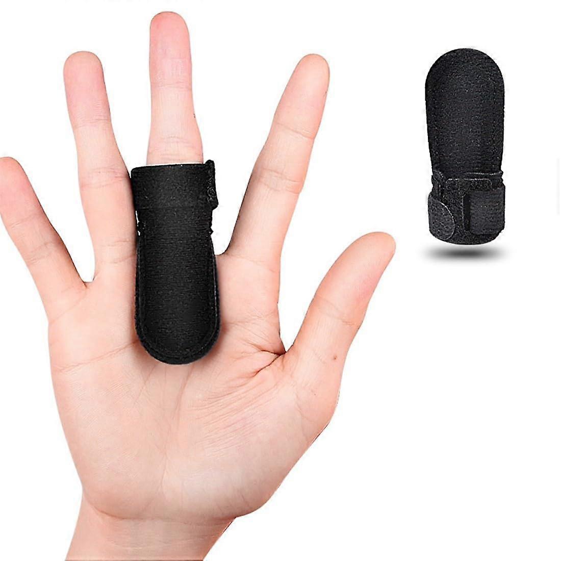 1 x Finger Splint, Finger Protector for Index, Finger Protection, Snap Finger Splint, for Broken, Sprains, Tendonitis and Swollen Fingers, Black