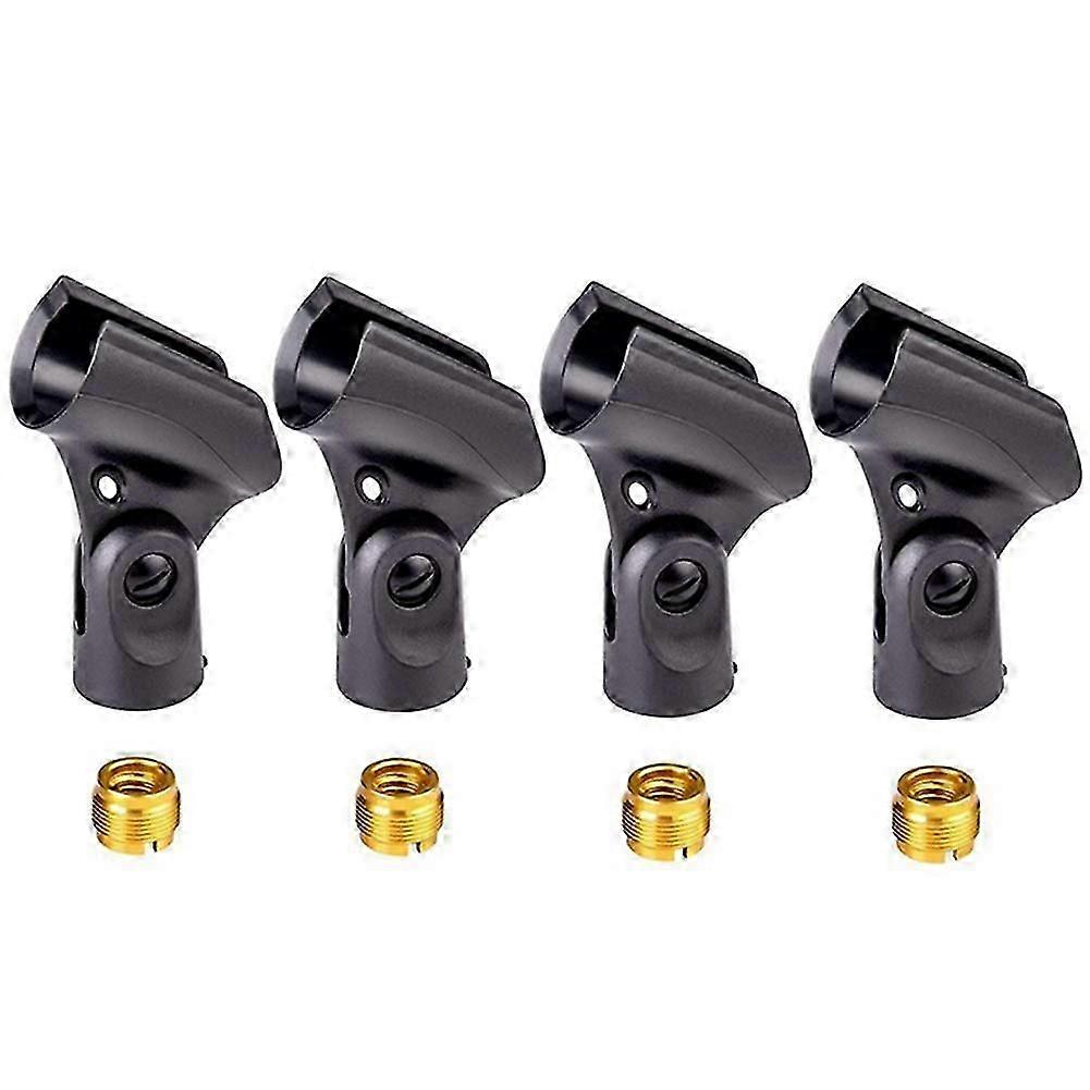 4 Peças Universal Microfone Clip Holder com 5/8 polegadas macho para 3/8 polegadas fêmea Adaptadores de porca