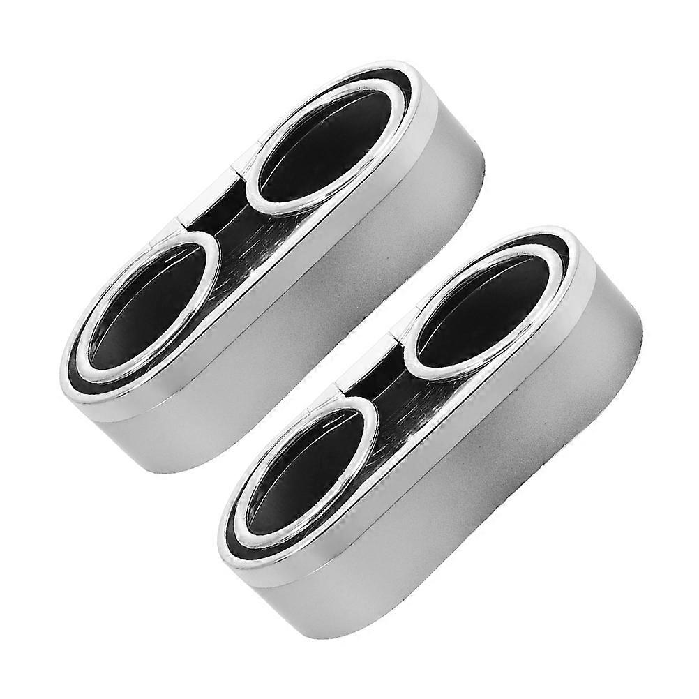 Car Double Water Cup Holder Mount Universal Drink Beverage Rack for Bottles & Glasses, Fits Most Vehicles, Silver Cup Design for Tidy Auto Interior