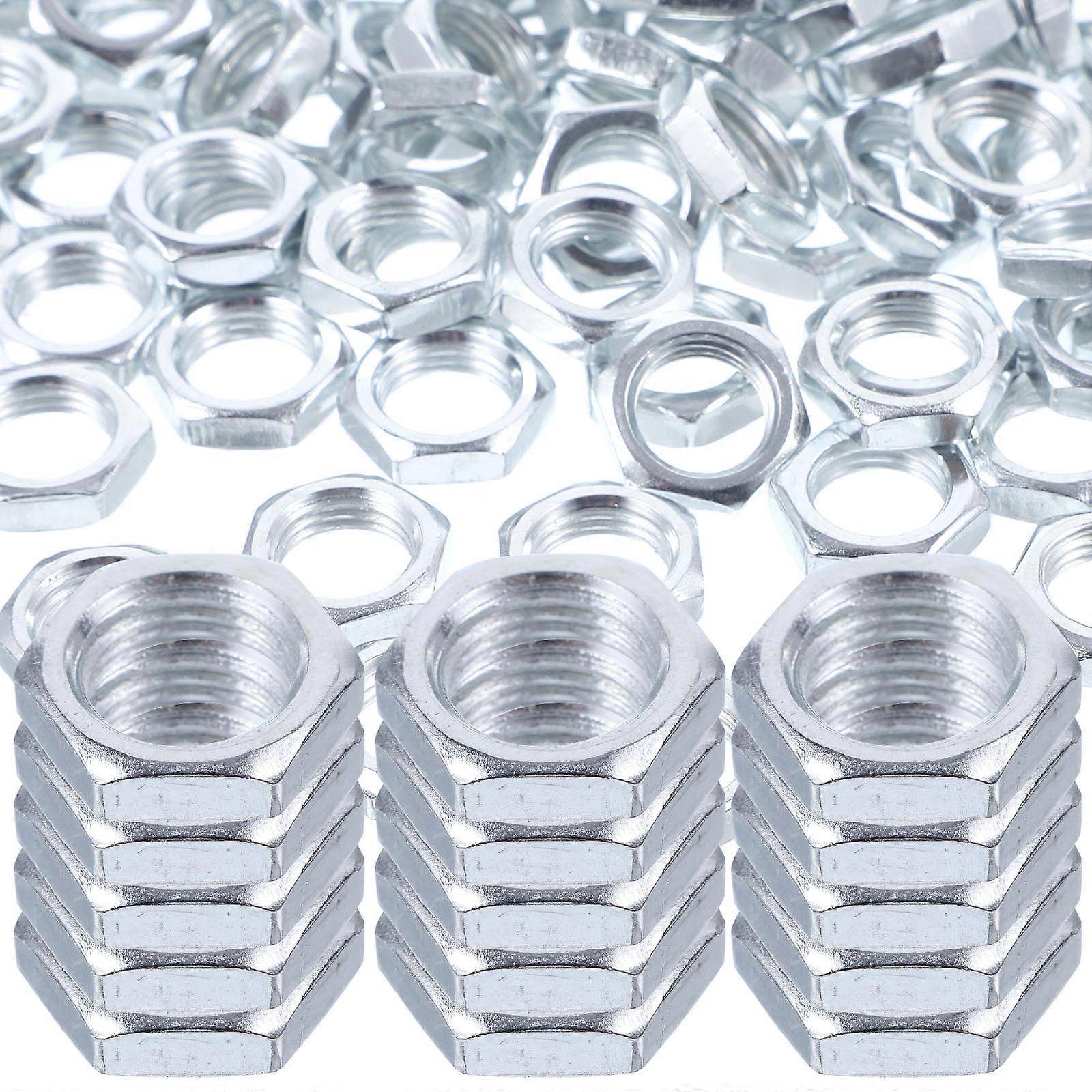 150pcs Silver Hex Lock Nuts for Car Lighting Accessories with Even Pitch Stable Force Small Size