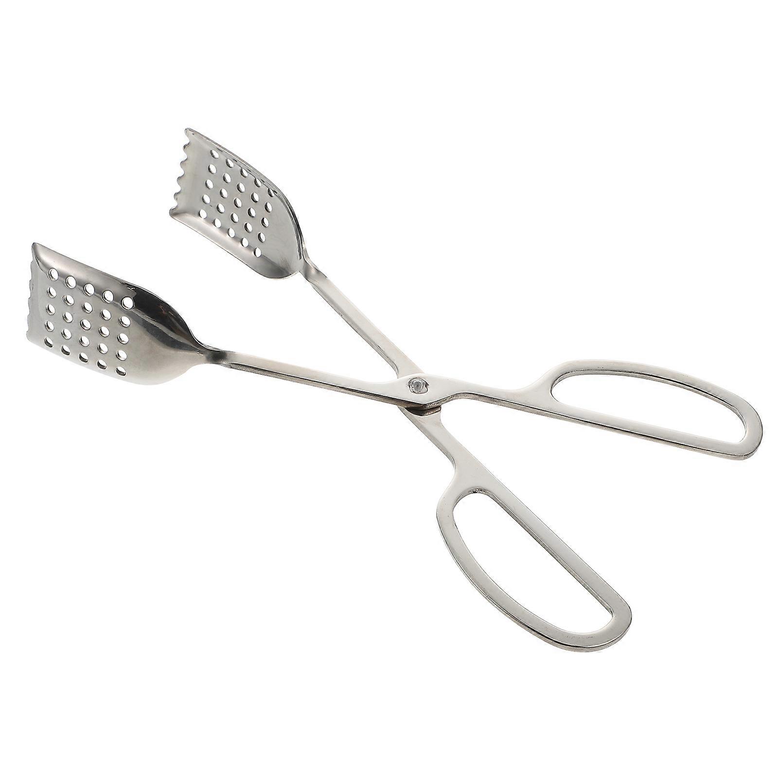 Stainless Steel Food Tongs with Scissor Design for Baking and Serving – Multi Purpose Kitchen Tool for Sourdough and Homemade Bread