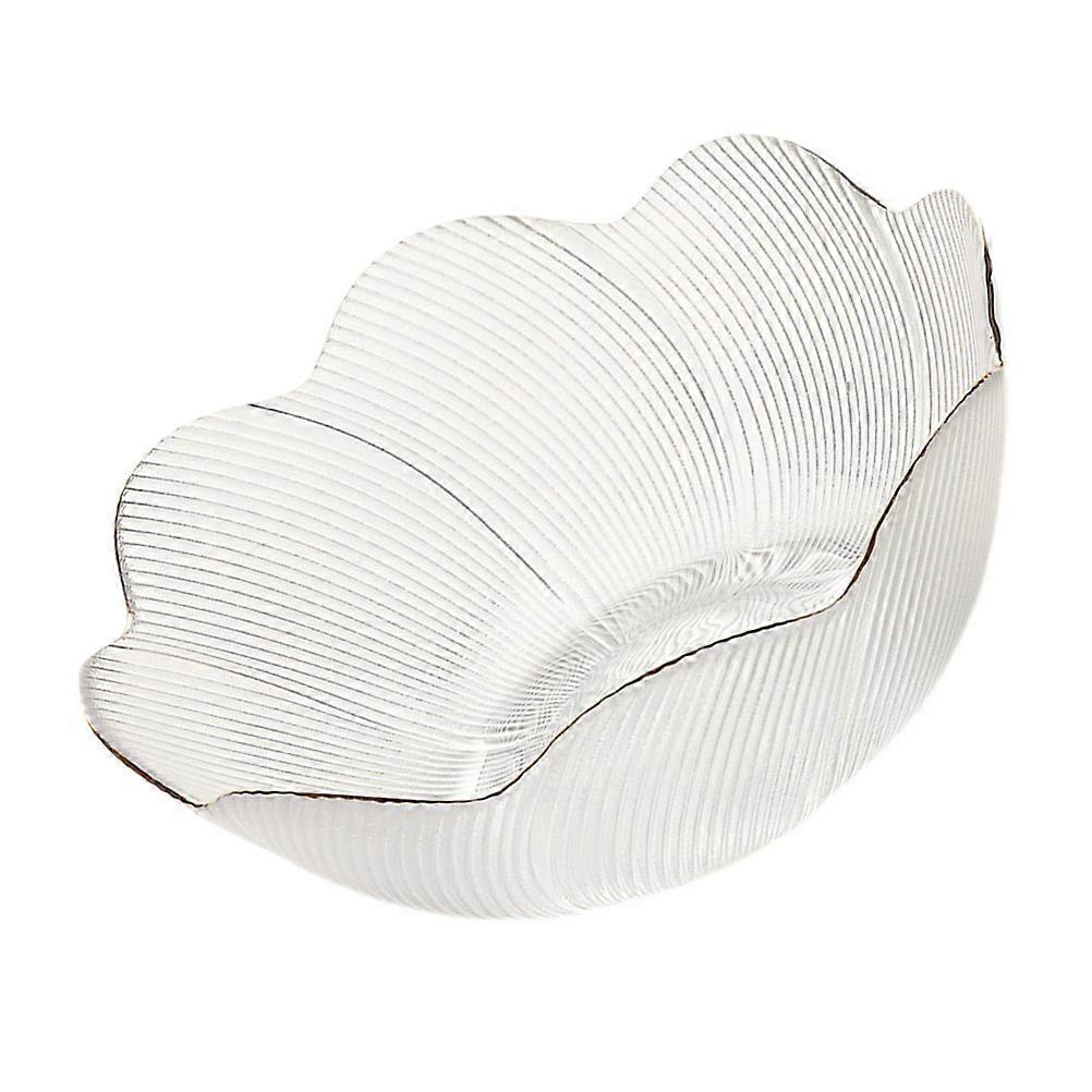 Decorative Glass Bowl Household Dessert Holder Irregular Design Assorted Color Food Storage 1Pack