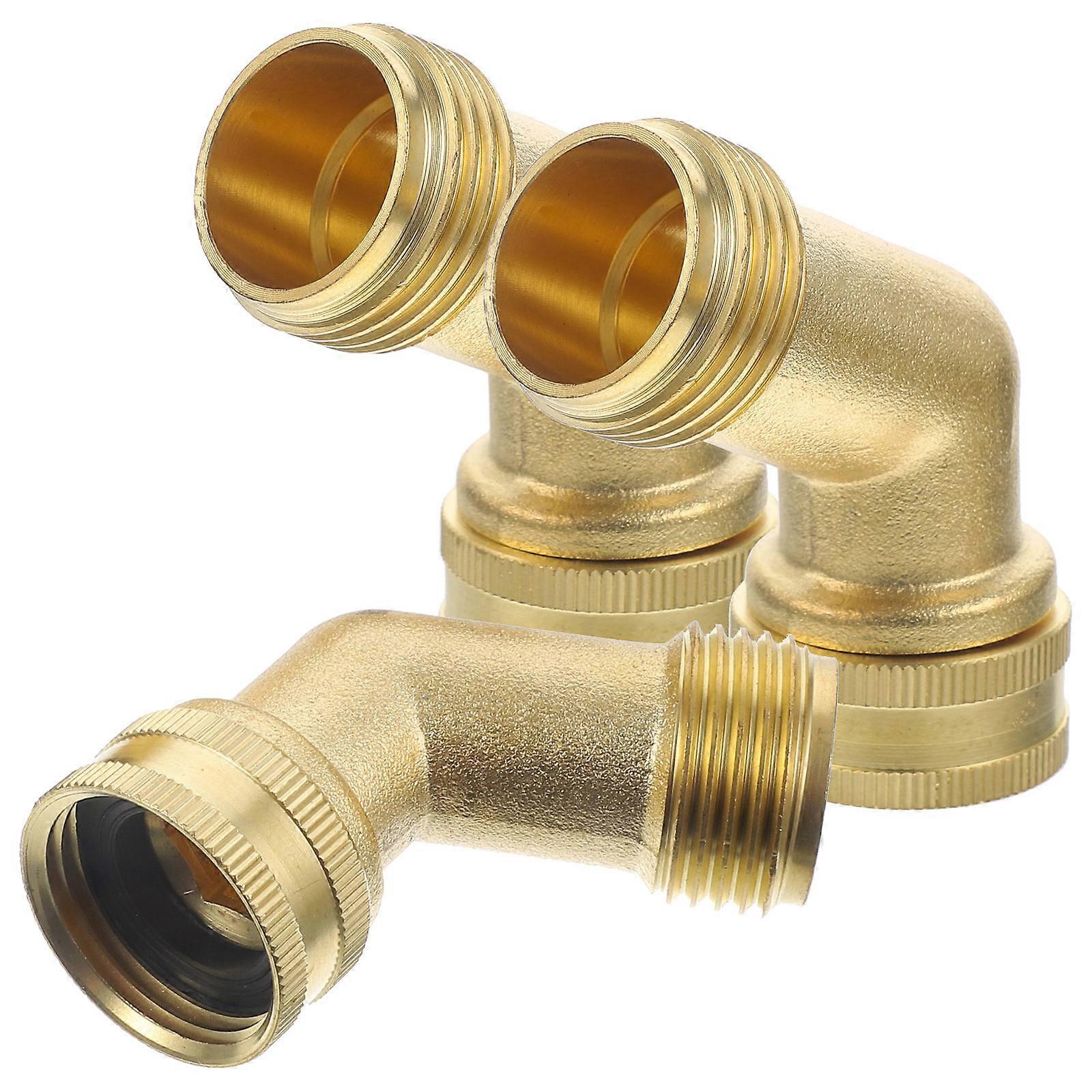 3pcs Durable Copper Elbow Connectors for Gardening, Agriculture, and Industrial Use – Versatile Joints for Efficient Water Flow Management