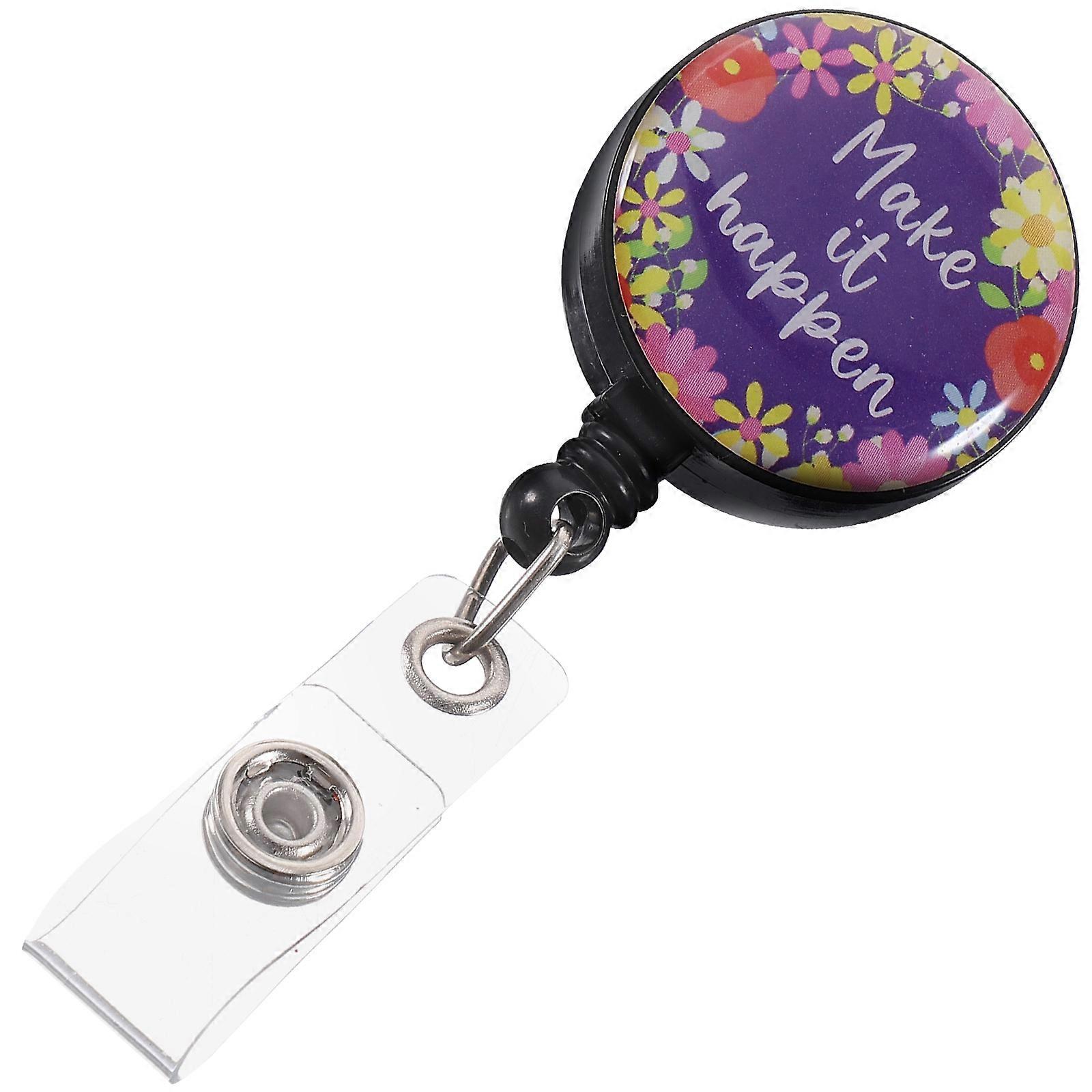 بكرة شارة ممرضة قابلة للسحب لبطاقات الهوية مع مشبك دوار