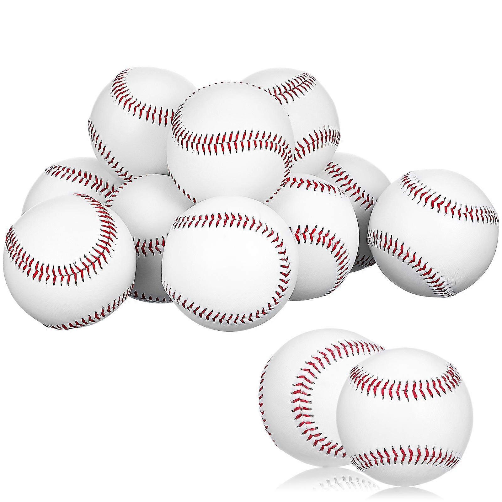 12 Pcs Baseballs for Practice Training Pitching and Sports Training Balls