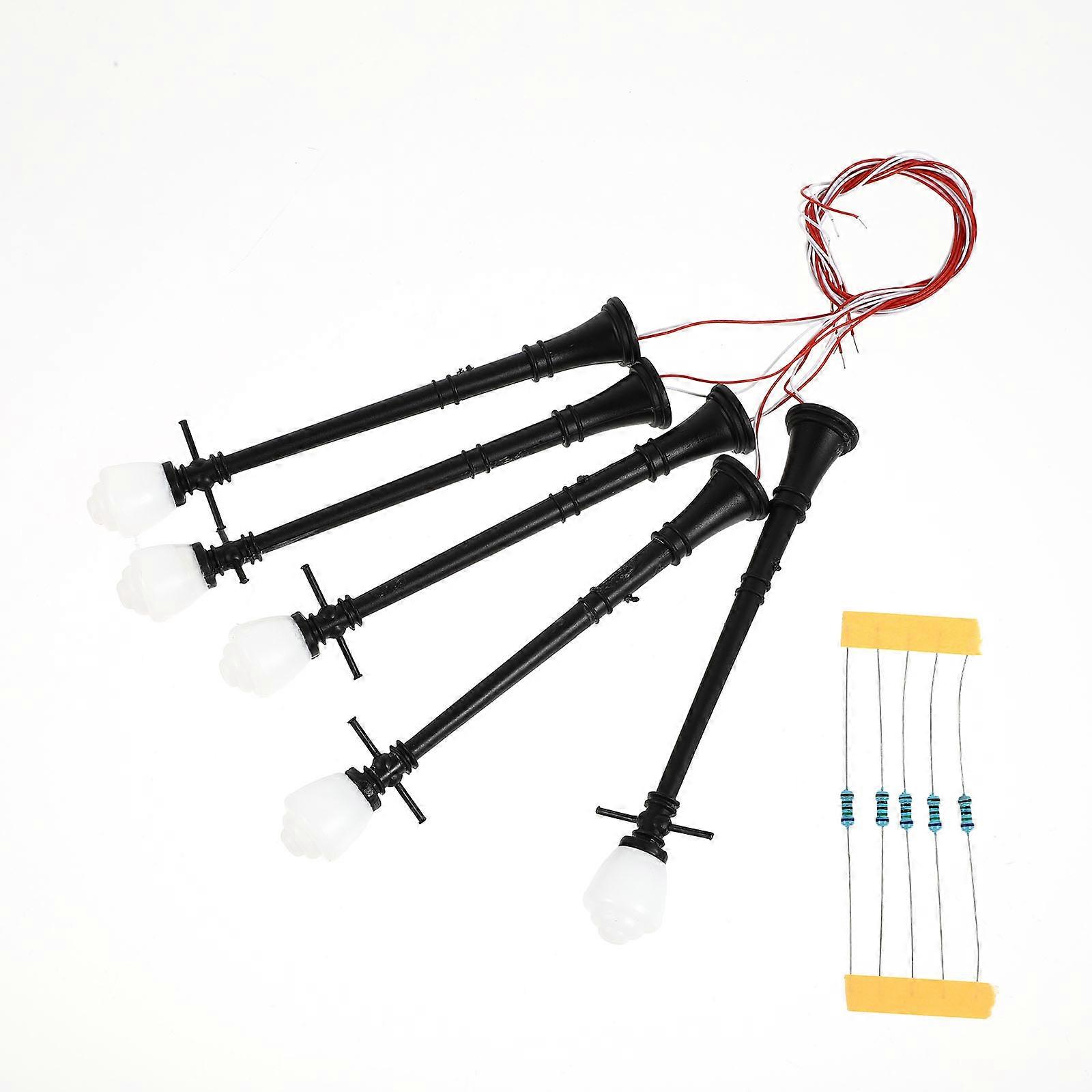 Black ABS Mini Streetlamp Decorative Models for Mini Scene Layout 1 Set