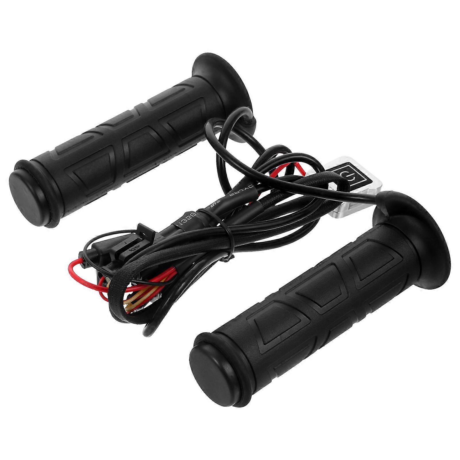 Electric Heating Handle for Motorcycle with Thermostat Adjustble Temperature Black Nitrile Rubber