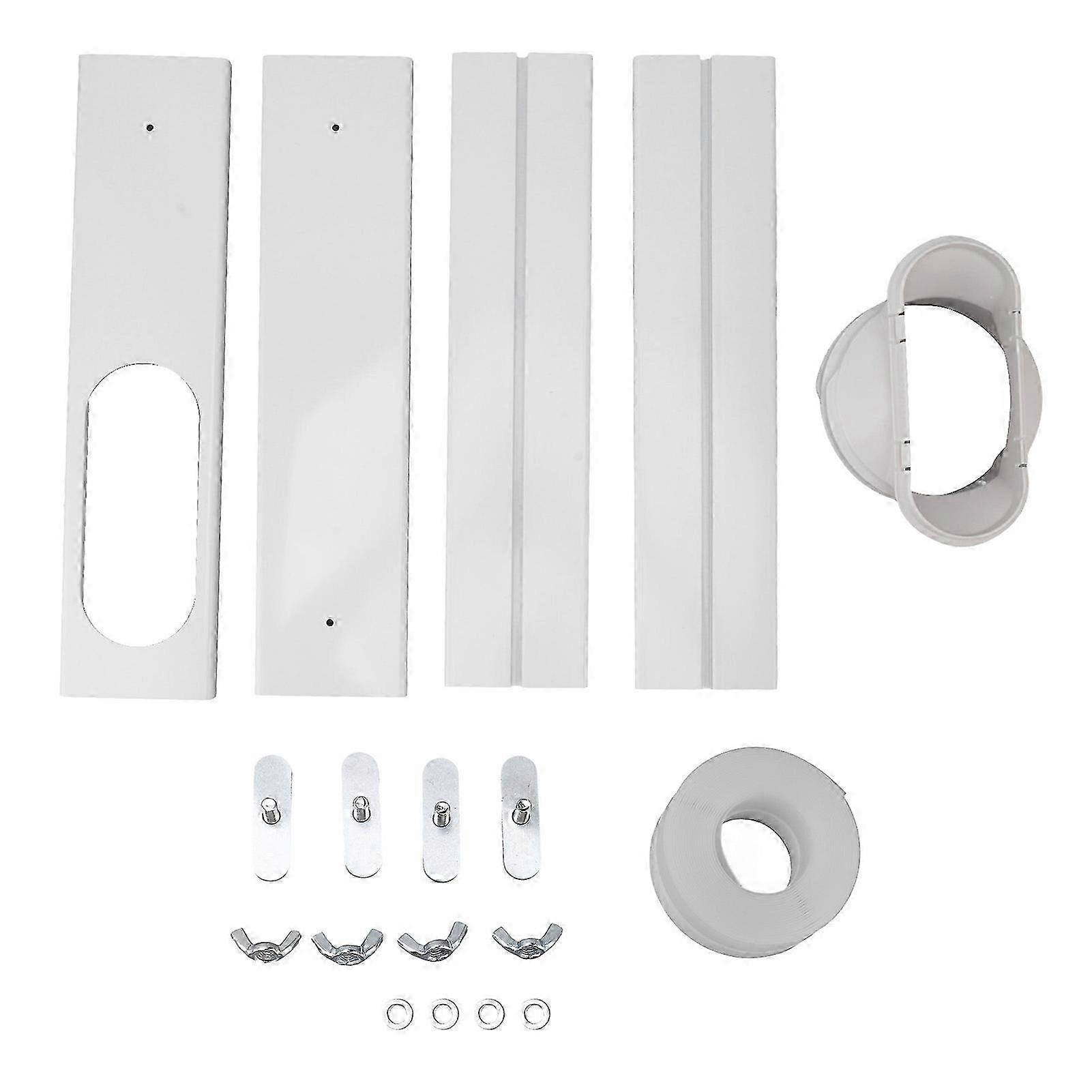 Portable AC Window Vent Kit Adjustable PVC Panel for Air Conditioner Fits Horizontal and Vertical Windows