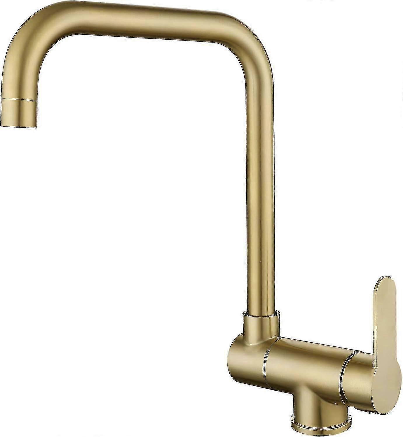 Foldable faucet for kitchen window with gold copper mixer