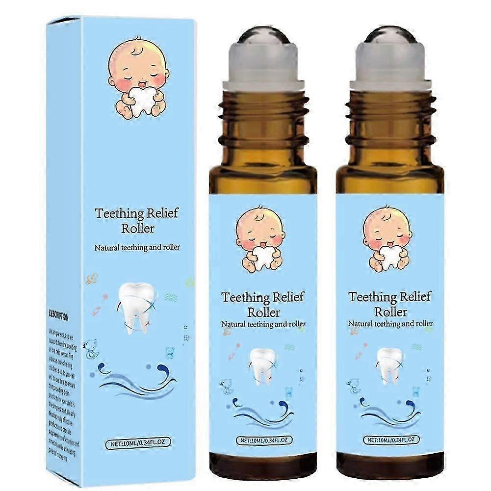 1-5x Teething Roller Natural Gentle Care Relief Roller